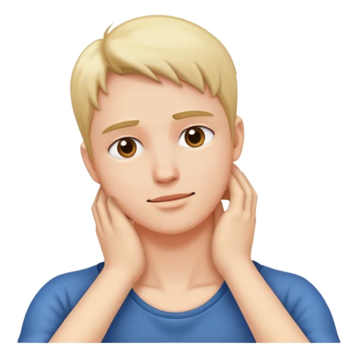 Grabbing neck with both hands sticker