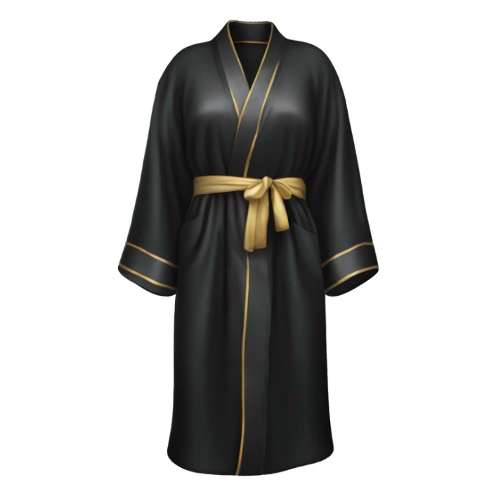 Luxury black silky robe sticker