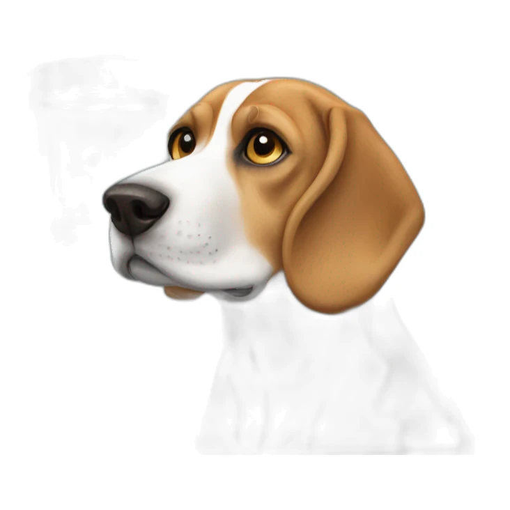 water-drinking beagle sticker