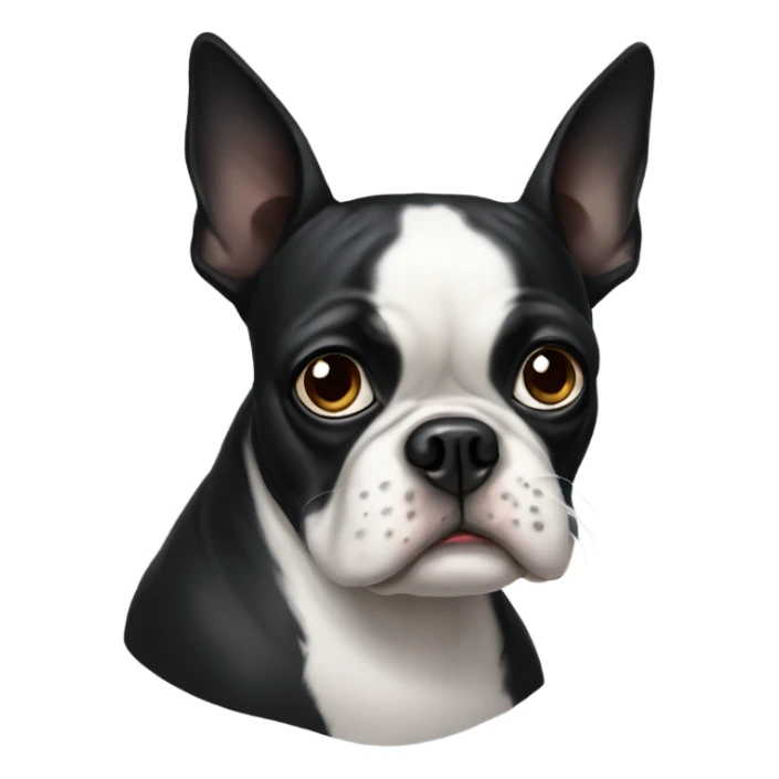 Sad Boston terrier  sticker