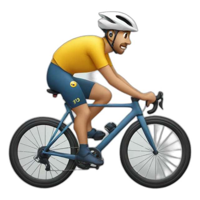 Ciclista con lunar en el ojo sticker