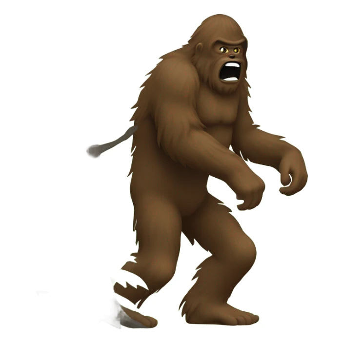 Bigfoot playing hide and go seek sticker