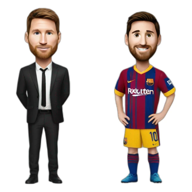 Ballon d'or avec super ballon d'or Messi  sticker