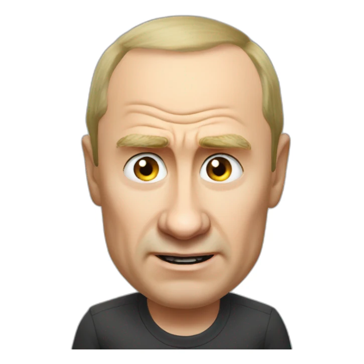 angry Putin gritted his teeth sticker