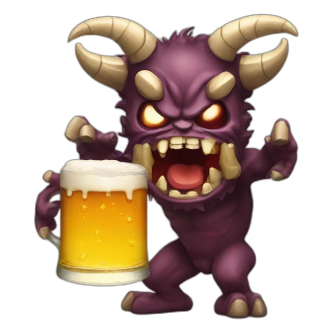 demon drink beer sticker