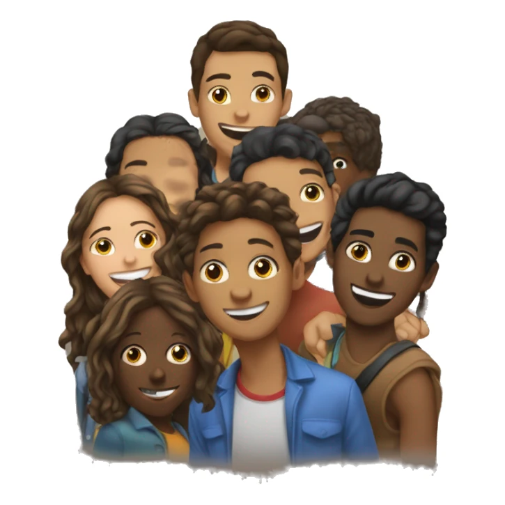 Grupo de jóvenes  sticker