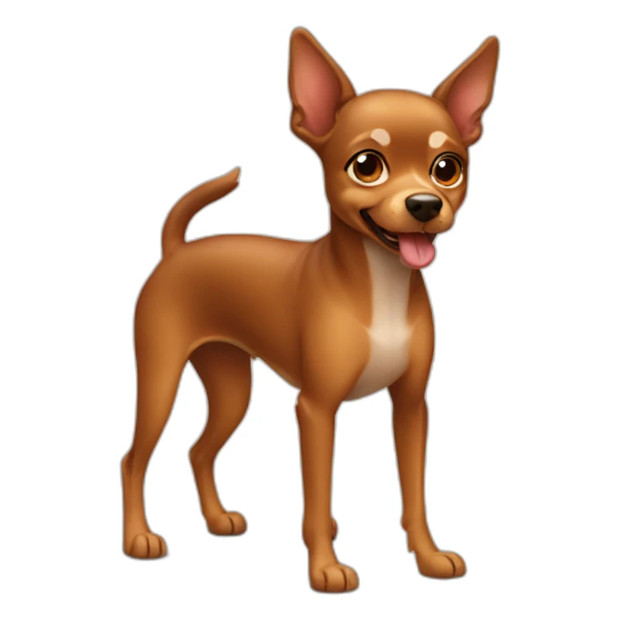 Pincher dog brown and nice sticker