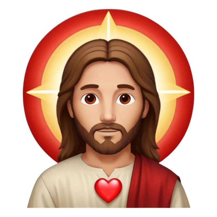 Jesus Christ with heart sticker