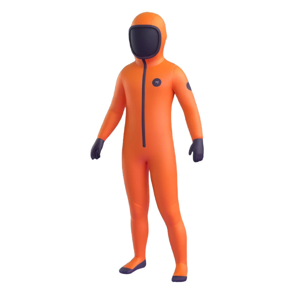 person in a stillsuit from Dune sticker
