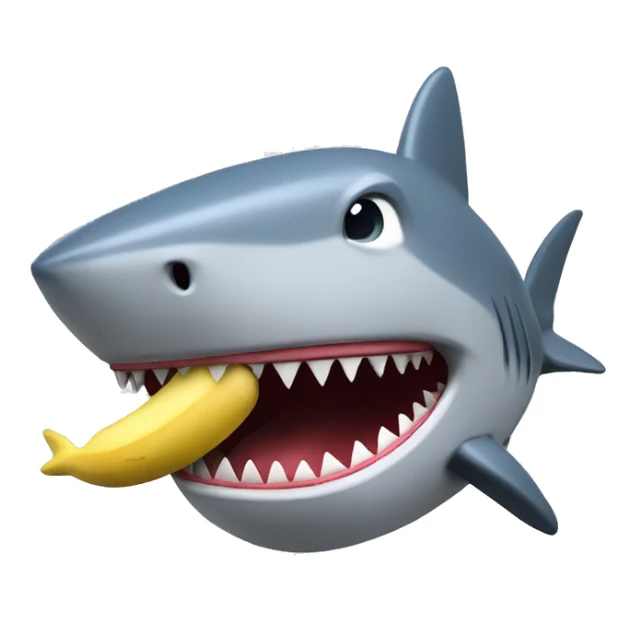 shark Puppet eat banana sticker