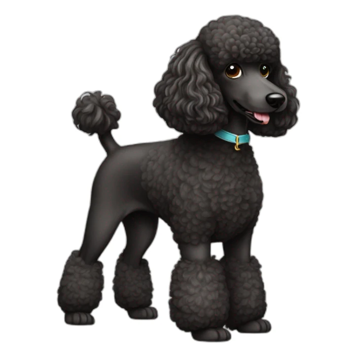 Dog Standart Poodle full-height sticker