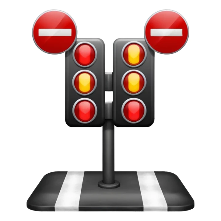 Crosswalk Light icon , Red stop hand. sticker