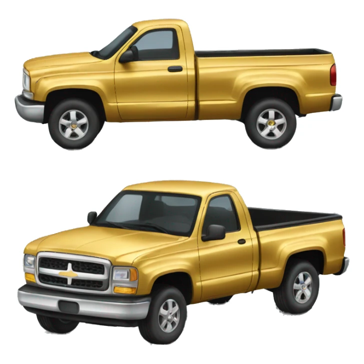 gold pickup truck sticker