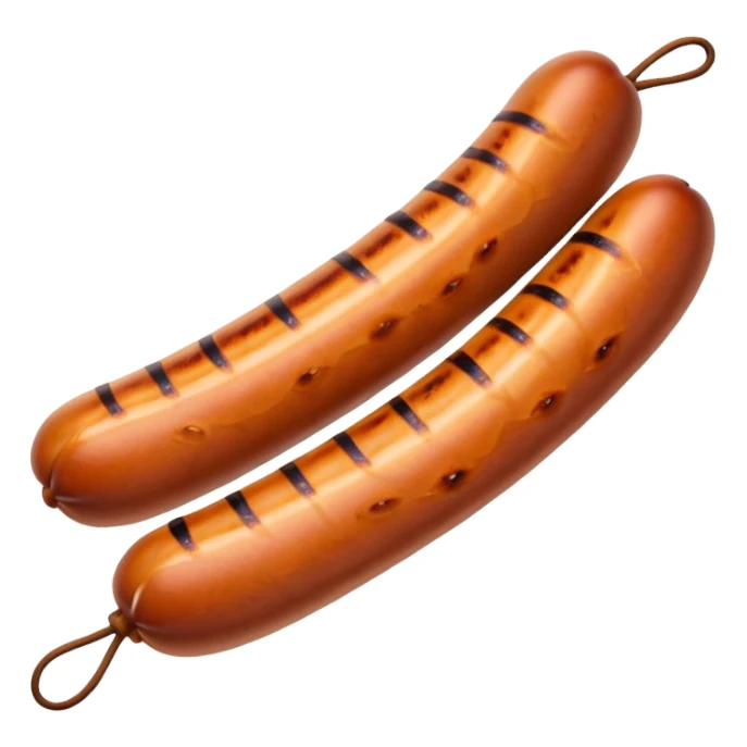 Grilled sausage sticker