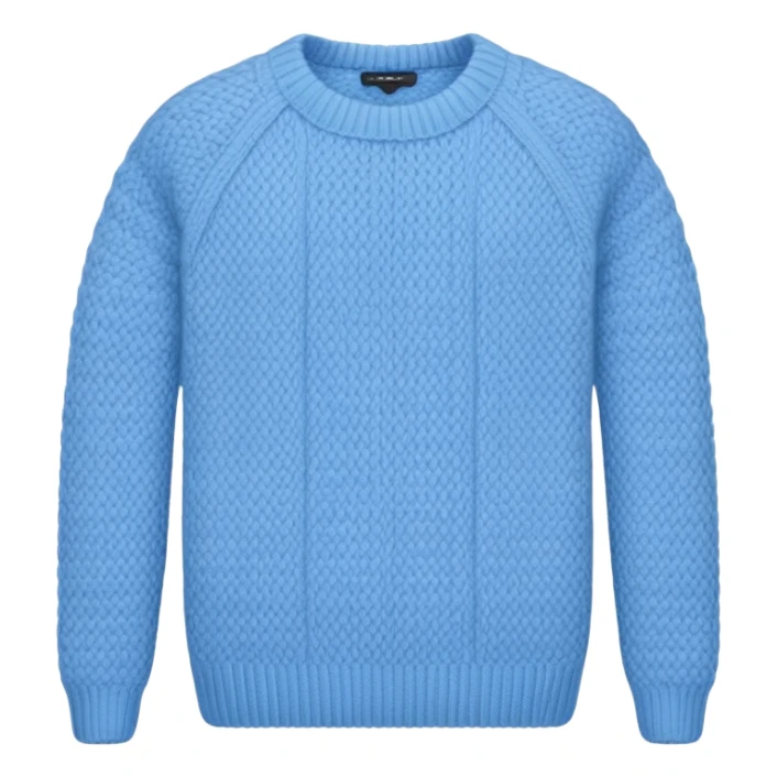 sky-blue knitted wool sweater. sticker