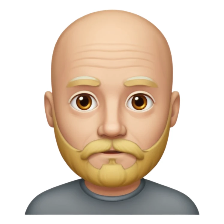 A bald man with grey beard  sticker