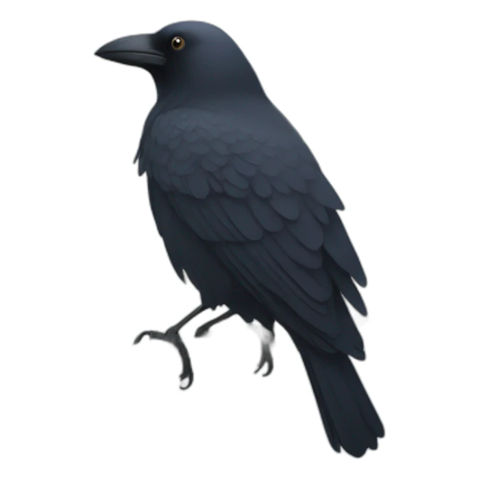 Crows in the fog sticker