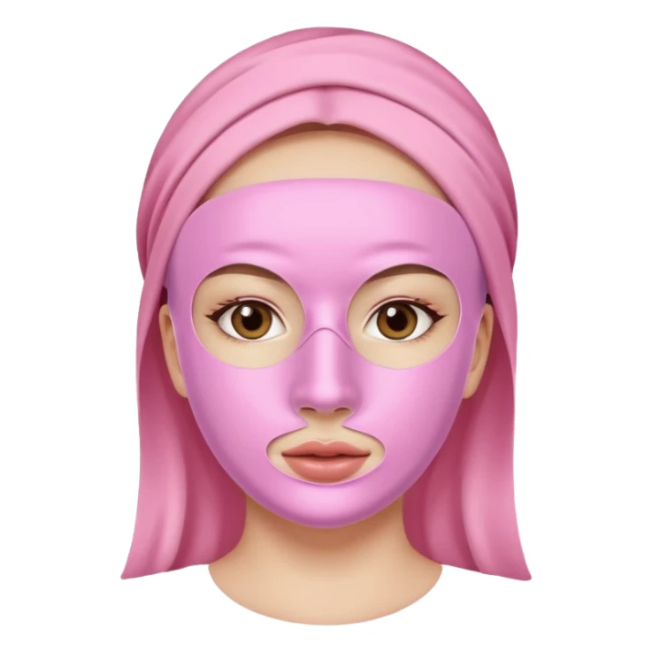 mascarilla rosa sticker