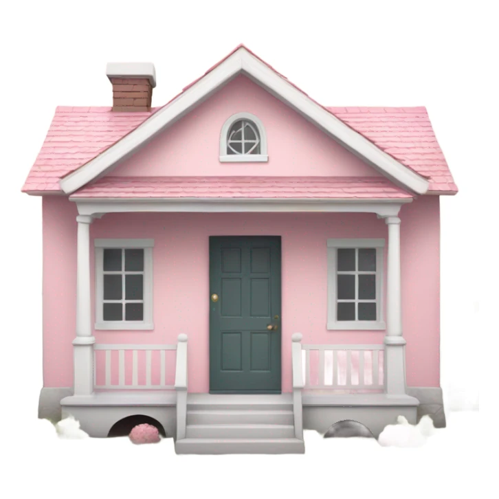A cute pink house sticker