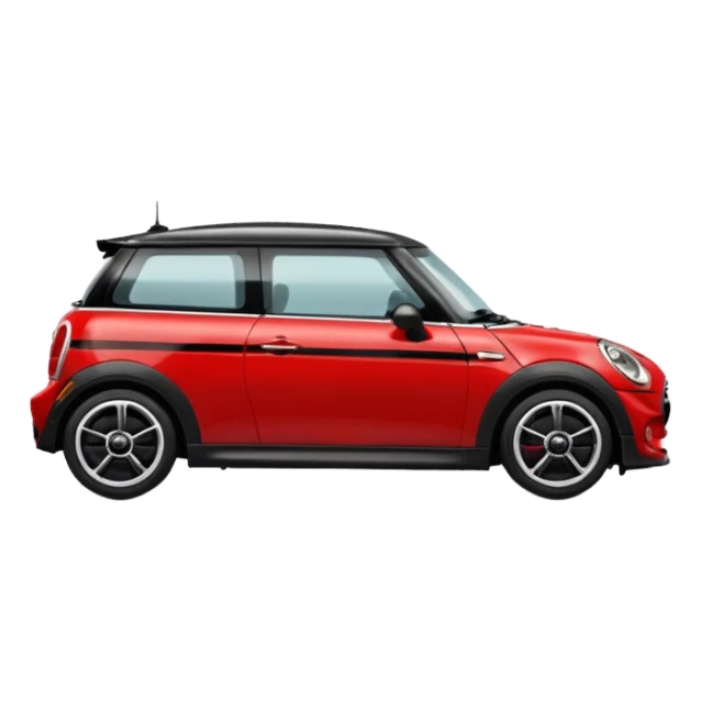 Mini one rot mit schwarzen Streifen sticker