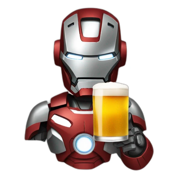 Iron man qui boie une bière sticker
