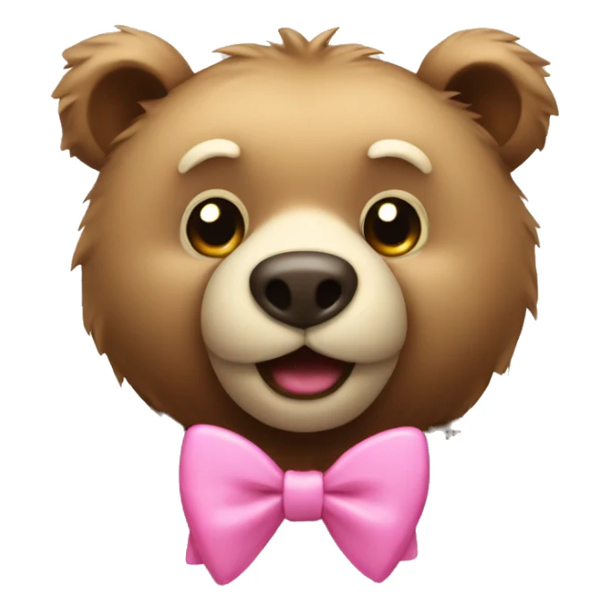 Bear with a pink bow sticker
