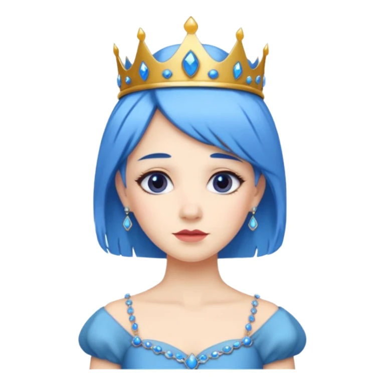 blue haired old princess sticker