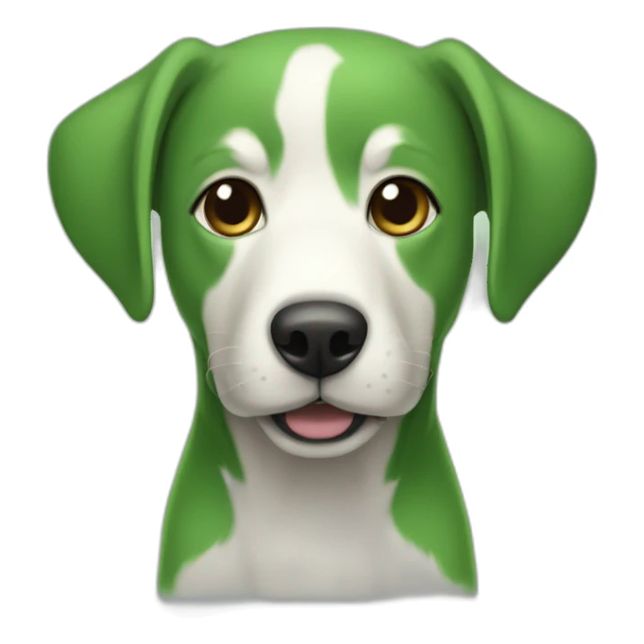 Perro verde sticker