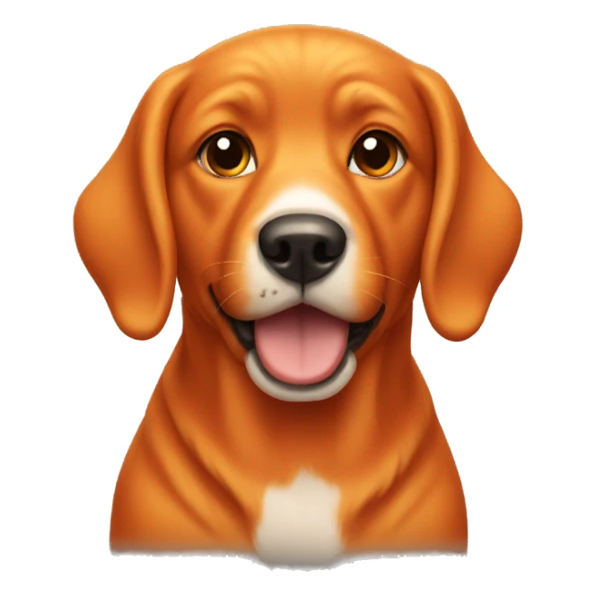 Orange dog sticker
