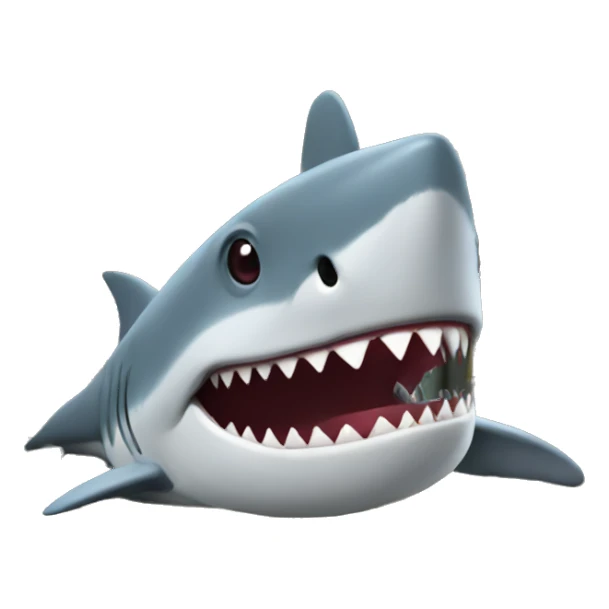 Shark eating a school while wearing glasses sticker