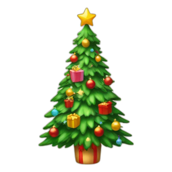 christmas tree with gifts sticker