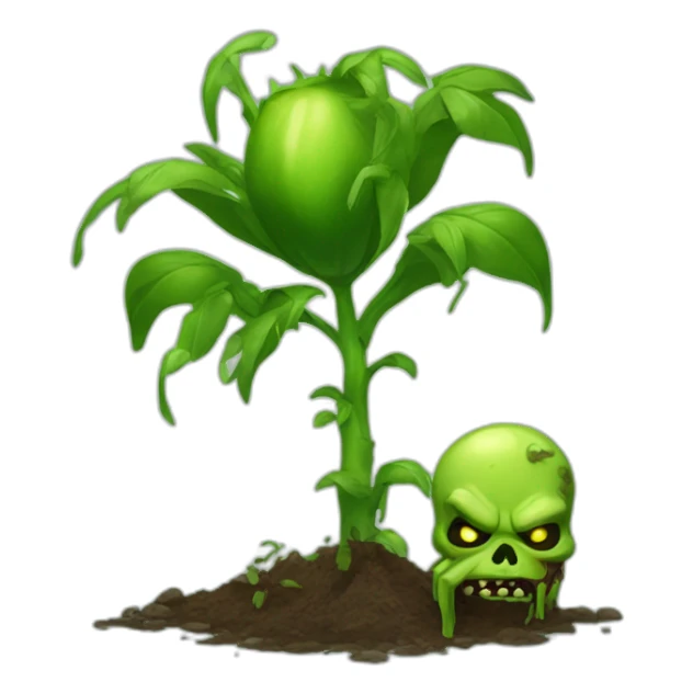 One plant vs one zombie sticker