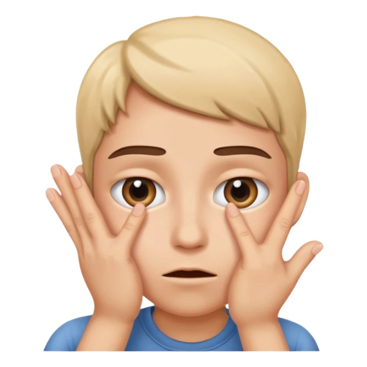 Peeking eyes through fingers sticker