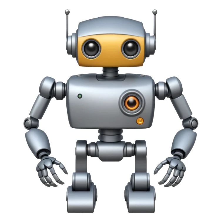 robot with 2 arms and 4 legs 1 eye sticker