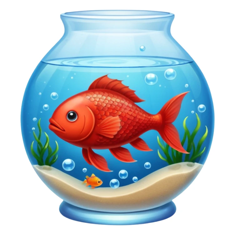 red fish in an aquarium  sticker
