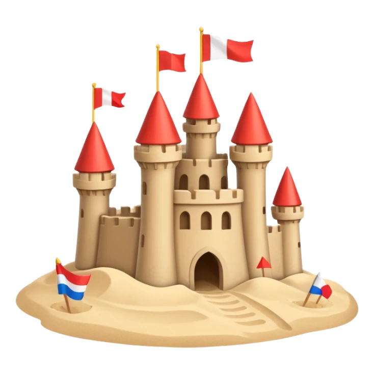 sandcastle in the beach sticker