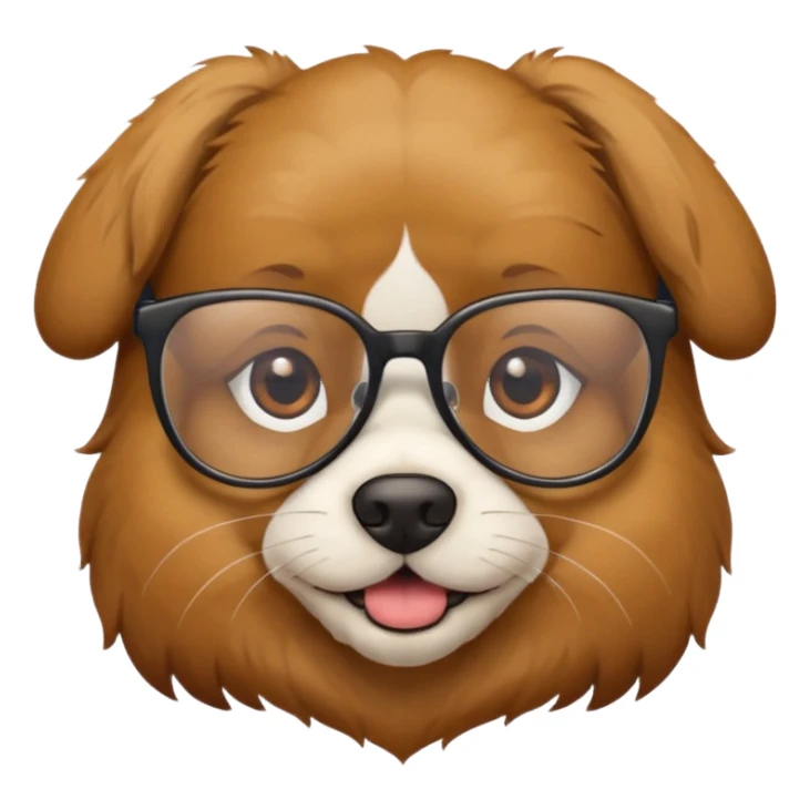 un perro con gafas sticker