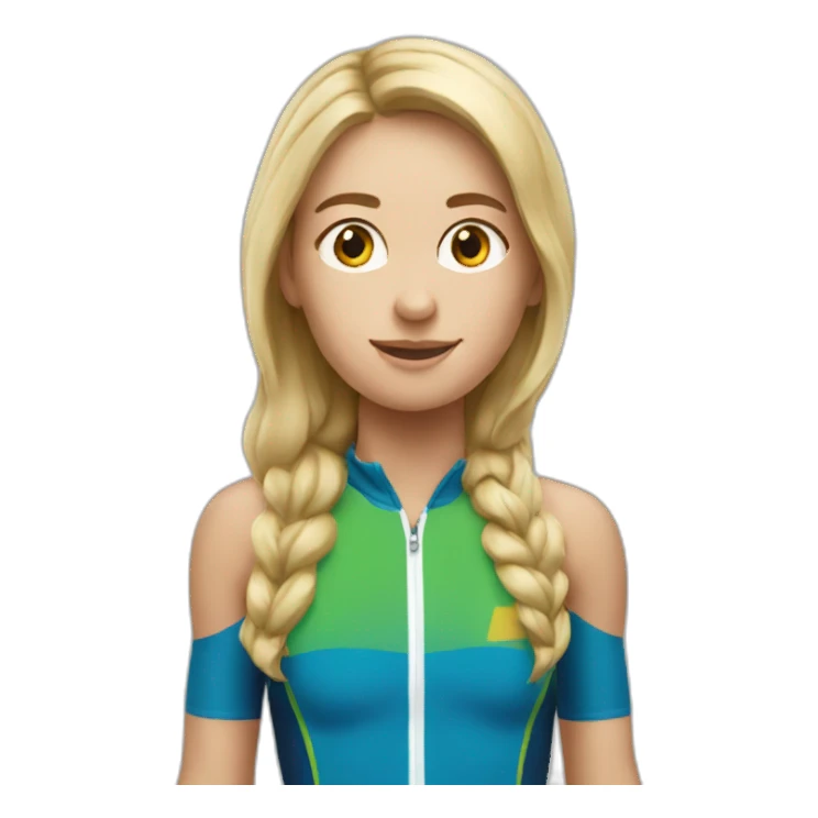 Triatleet donker blond sticker