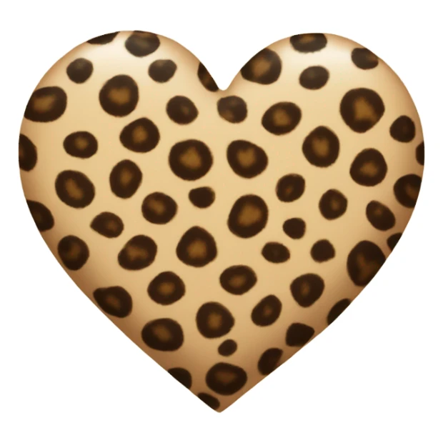 Leopard heart sticker