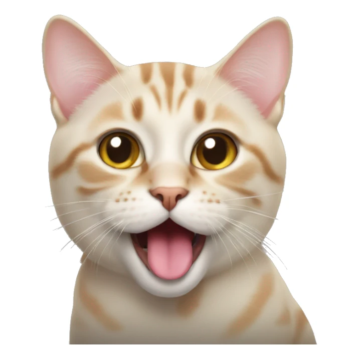 Cat with tongue out sticker