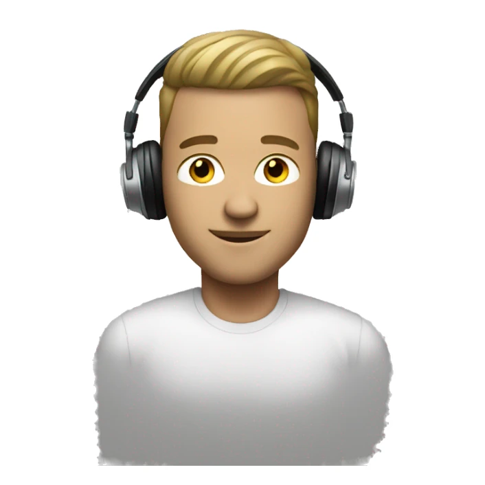 one white man DJ sticker