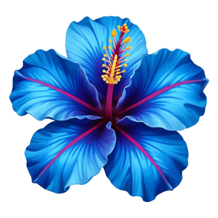 Blue hibiscus sticker