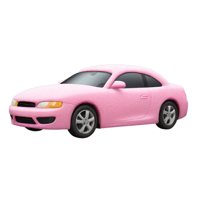 car covered in pink wash foam sticker