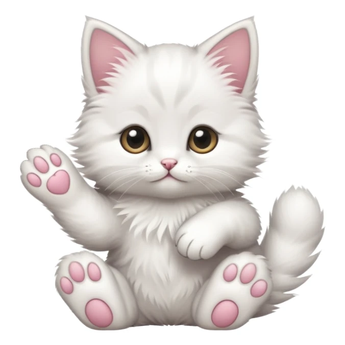 Kitten folds his hands sticker