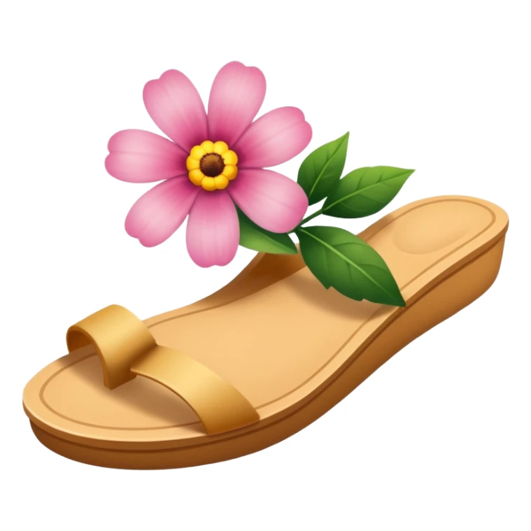 foot sole with flower, pedicure sticker