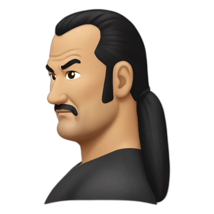 steven seagal ponytail sticker