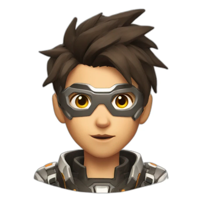 tracer's face from overwatch sticker