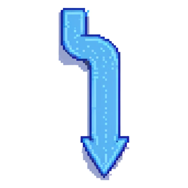 blue arrow pointing down sticker