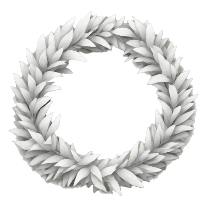 White wreath  sticker