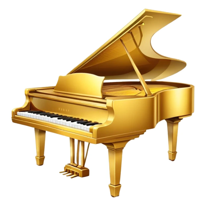 Golden piano sticker